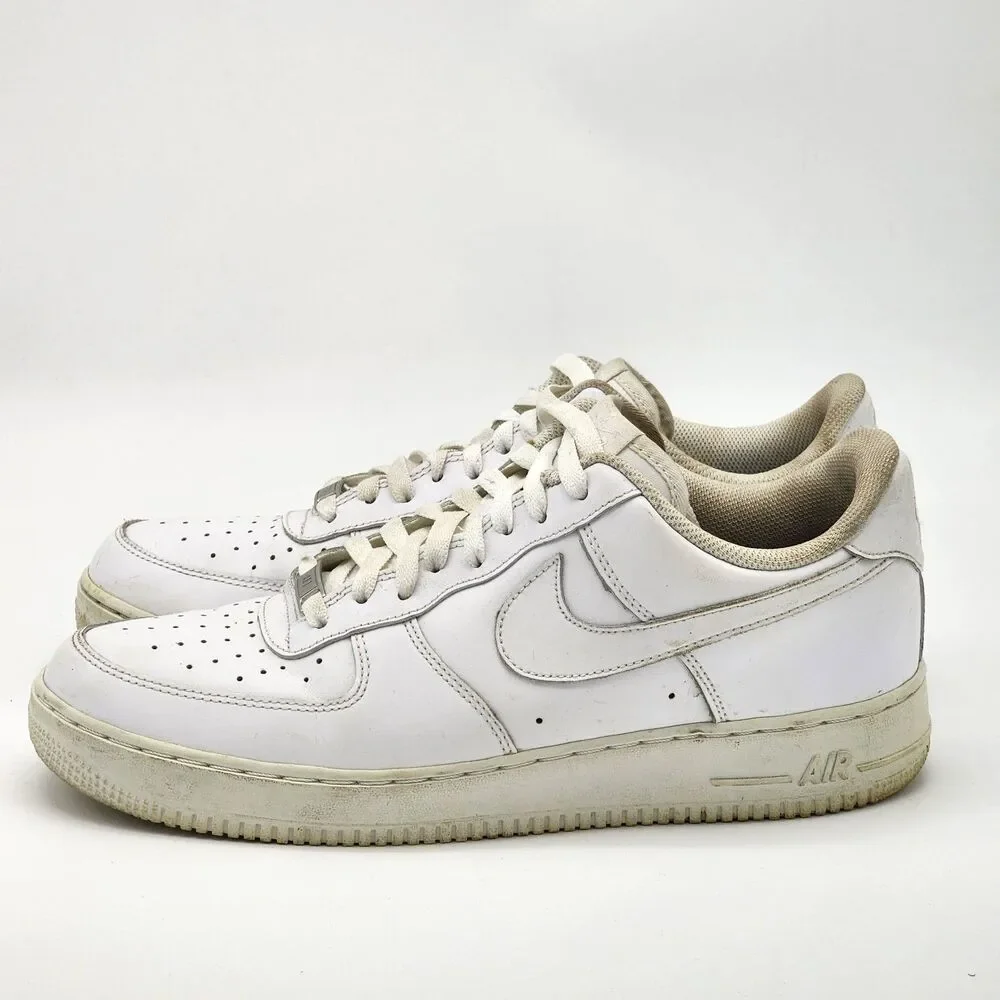 Nike Air Force 1 Low AF1 Sneakers Shoes Triple White Men's Size 11.5